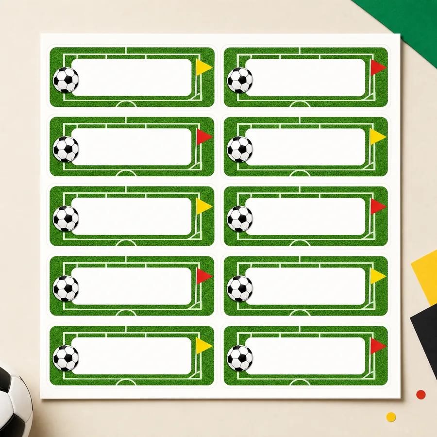 Football match-day labels preset preview